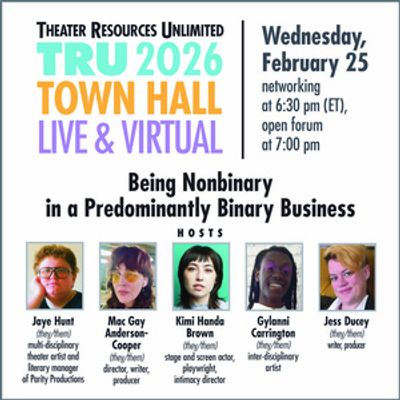 TRU to Present Live Town Hall: Being Nonbinary In A Predominantly Binary Business