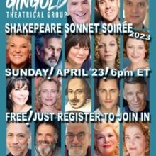 Gingold Theatrical Group Presents SHAKESPEARE SONNET SOIREE This Month