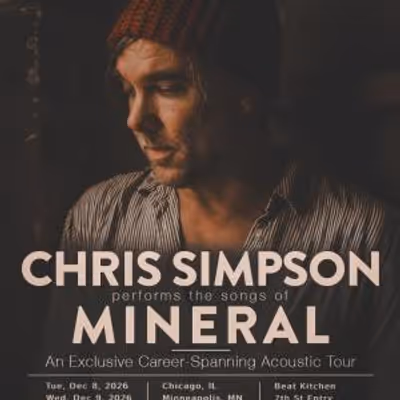 Chris Simpson to Perform MINERAL Songs Across U.S. Tour