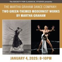 Martha Graham Dance Company To Perform At Society for Classical Studies &…
