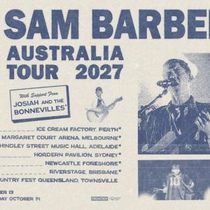 Photos: Sam Barber to Headline Australian Tour March–April 2027