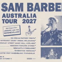 Photos: Sam Barber to Headline Australian Tour March–April 2027