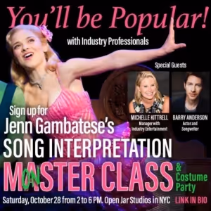 Broadway's Jenn Gambatese to Hold Song Interpretation Master Class This Month