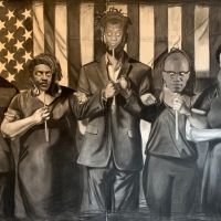 Tylonn J. Sawyer Creates Mural Depicting First African American Student To Attend U-M