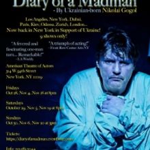 Ilia Volok's Returns To NYC With DIARY OF A MADMAN To Raise Funds For Ukraine Aid