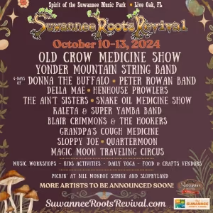 Suwannee Roots Revival Reveals Lineup: Old Crow Medicine Show, Yonder Mountain…