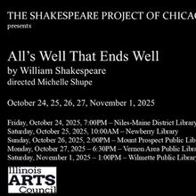 ALL'S WELL THAT ENDS WELL to Open Shakespeare Project Of Chicago 31st Season