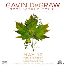 Pop Star Gavin DeGraw Comes To The District This May