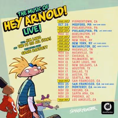 THE MUSIC OF HEY ARNOLD! LIVE to Celebrate 30 Years on North American Tour