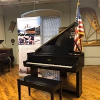 Steinway Baby Grand Piano From the Historic SS United States Now on Public Display…