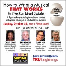 TRU to Present 'How To Write A Musical That Works Virtual Feedback Lab #2: Conflict…