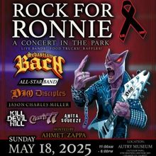 Sebastian Bach to Headline ROCK FOR RONNIE Concert in the Park