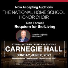 National Homeschool Honor Choir Sets Auditions for Carnegie Hall Debut