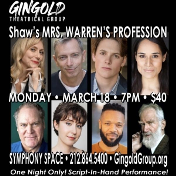 MRS. WARREN'S PROFESSION to be Presented as Part of Gingold Theatrical Group's PROJEC Photo