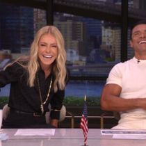 Kelly Ripa Reacts to Mark Consuelos' All-White Outfit on LIVE