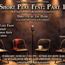 Tour de Force Productions Will Host SHORT PLAY FEST