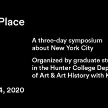 A SENSE OF PLACE, A Three-Day Symposium About New York City, Begins March 12