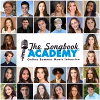Songbook Academy Names Top 40 National Finalists for Summer Intensive