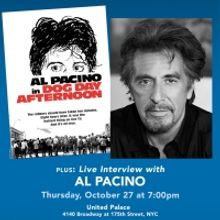 The Actors Studio to Present Conversation With Al Pacino & DOG DAY AFTERNOON…