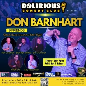 Don Barnhart To Take The Stage At Delirious Comedy Club