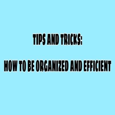 Student Blog: Tips and Tricks: How to be Organized and Efficient
