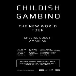 Childish Gambino Returns to Australia & New Zealand With The New World Tour
