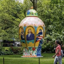 Artist Roberto Lugo Brings Lin-Manuel Miranda Painting to NYC Park