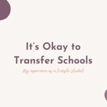 Student Blog: It's Okay to Transfer Schools