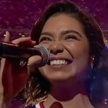Video: Auliʻi Cravalho Sings the National Anthem at Buffalo Bills vs. Detroit Lions 