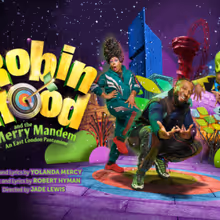 Cast and Creative Tea Set For ROBIN HOOD AND THE MERRY MANDEM at Stratford East
