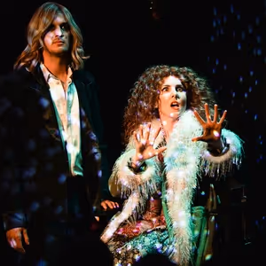 Marla Mindelle and Josh Sharp in A KIDMAN CAROL Off-Broadway