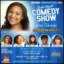 Comic Nicky Sunshine Hosts Ladies Night Showcase At Comedy In Harlem, November 26