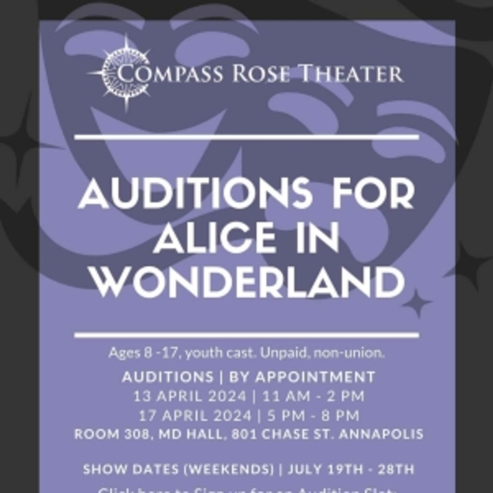 Youth Programming Returns To Compass Rose Theater