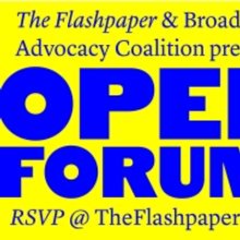 The Flashpaper, in Partnership with Broadway Advocacy Coalition, to Host Open Forum