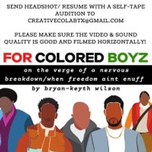 FOR COLORED BOYZ Will Have a Showcase at the Downtown Urban Arts Festival