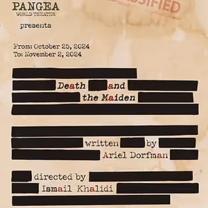 DEATH AND THE MAIDEN Political Thriller to be Presented at Pangea World Theater