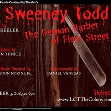 SWEENEY TODD Comes to Lakeside Community Theatre in October
