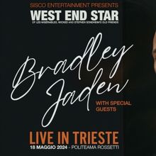 Bradley Jaden to Perform For One Night In Trieste This Month
