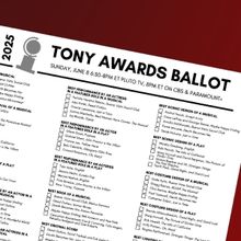 2025 Tony Awards Printable Ballot