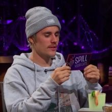 VIDEO: Justin Bieber Plays 'Spill Your Guts or Fill Your Guts' on THE LATE LATE SHOW…