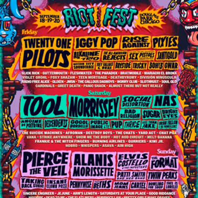 Riot Fest Unveils Official 2026 Daily Lineups: Morrissey, Patti Smith, & More