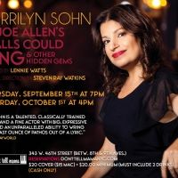 Gerrilyn Sohn to Return to Don't Tell Mama With IF JOE ALLEN'S WALLS COULD SING &…