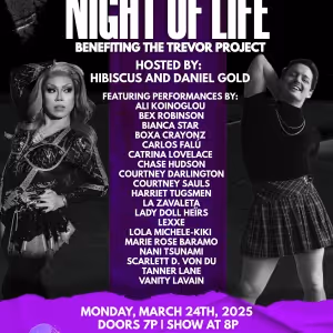 The 11th NIGHT OF LIFE Benefitting The Trevor Project arrives to Sony Hall next week