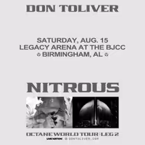 DON TOLIVER to Play BJCC's Legacy Arena Aug. 15 on OCTANE World Tour