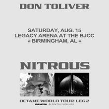 DON TOLIVER to Play BJCC's Legacy Arena Aug. 15 on OCTANE World Tour