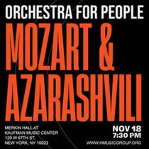 Orchestra For People To Present Azarashvili, Mozart And Elgar At Merkin Hall November 18