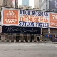 PHOTO: Hugh Jackman and Sutton Foster in Rehearsal For THE MUSIC MAN