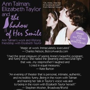Ann Talman to Present ELIZABETH TAYLOR AND THE SHADOW OF HER SMILE at the Laurie…