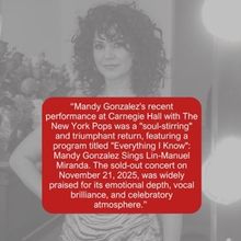 Inteview: Everything I Know: Mandy Gonzalez Sings Lin-Manuel Miranda