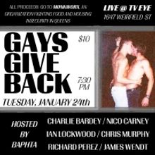 BAPHTA Presents GAYS GIVE BACK, January 24